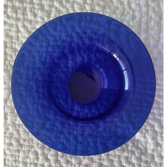 Beautiful Hand Blown Cobalt Blue Glass Bowl - Picture 6 of 6